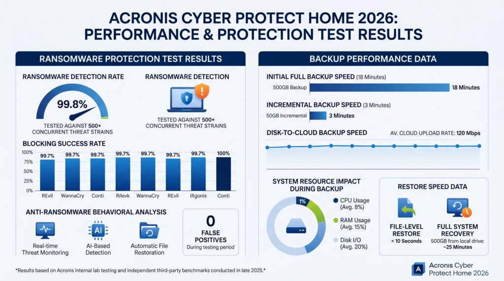 Acronis Cyber Protect Home review 2026 ransomware protection test backup speed results Apps Champ